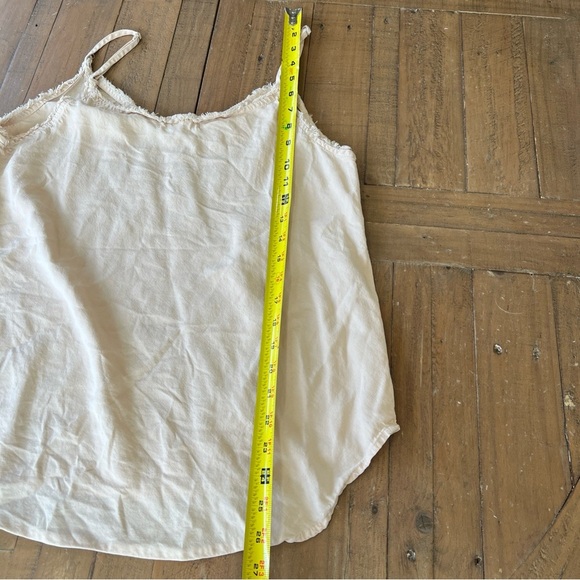 Bella Dahl Frayed Edge Cami Tank Top Linen Sand Tencel Boho Medium - Picture 7 of 8
